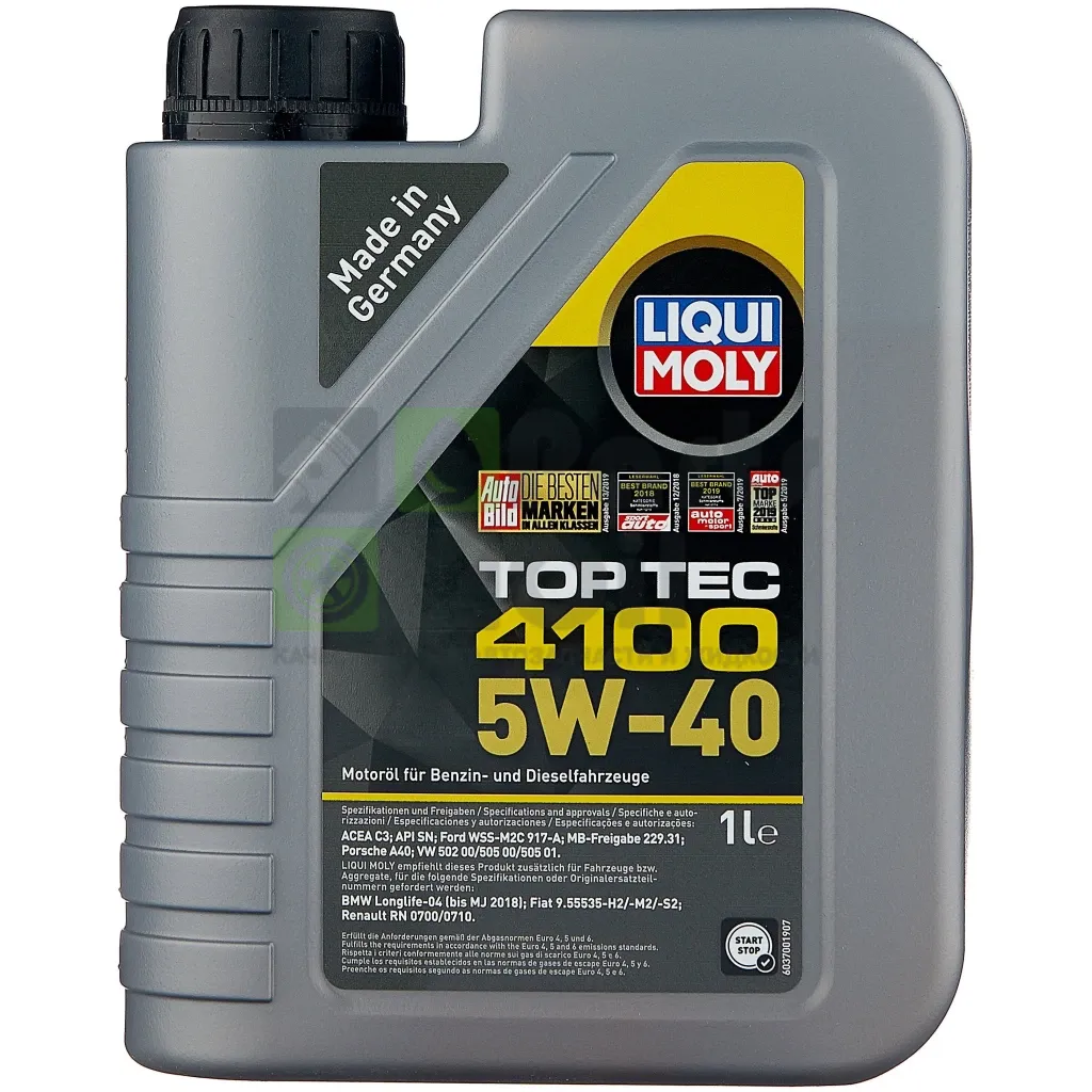 Моторное масло Liqui Moly Top Tec 4100 5W-40 синтетическое 5 л